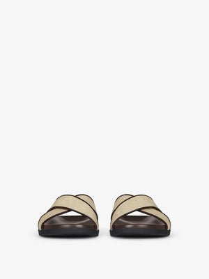 男士棕褐色沙灘涼鞋（2024秋冬款）