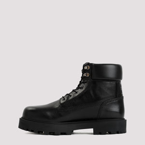 GIVENCHY FW23 Leather Lace-Up Ankle Boots for Men