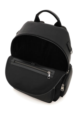 DOLCE & GABBANA Luxurious Men's Black Polyamide Backpack for FW22