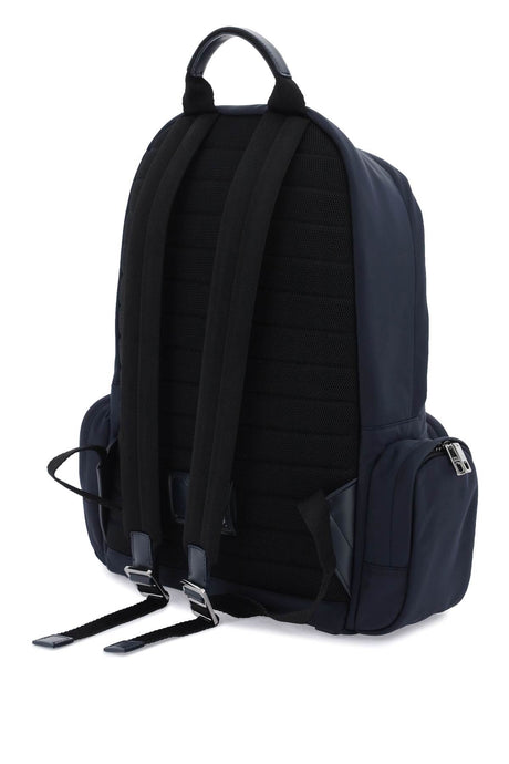 DOLCE & GABBANA Men's Nylon Backpack with Contrasting Logo and Multiple Pockets - FW23
