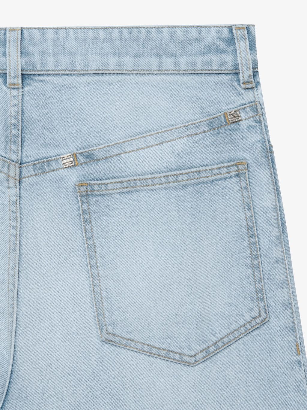 Men's Blue Low Crotch Wide Jeans for FW23