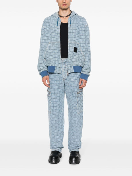 GIVENCHY Blue Cotton Pants for Men - SS24 Collection