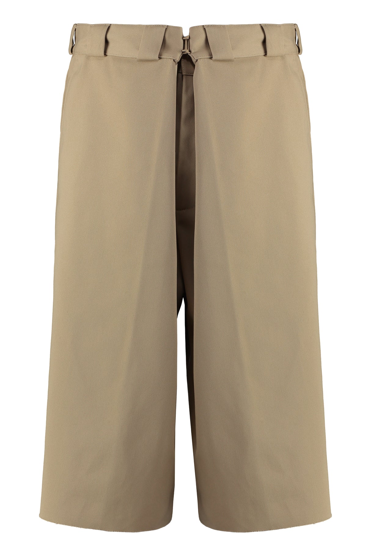 GIVENCHY Tan Blend Cotton Bermuda Shorts for Men - SS24 Collection