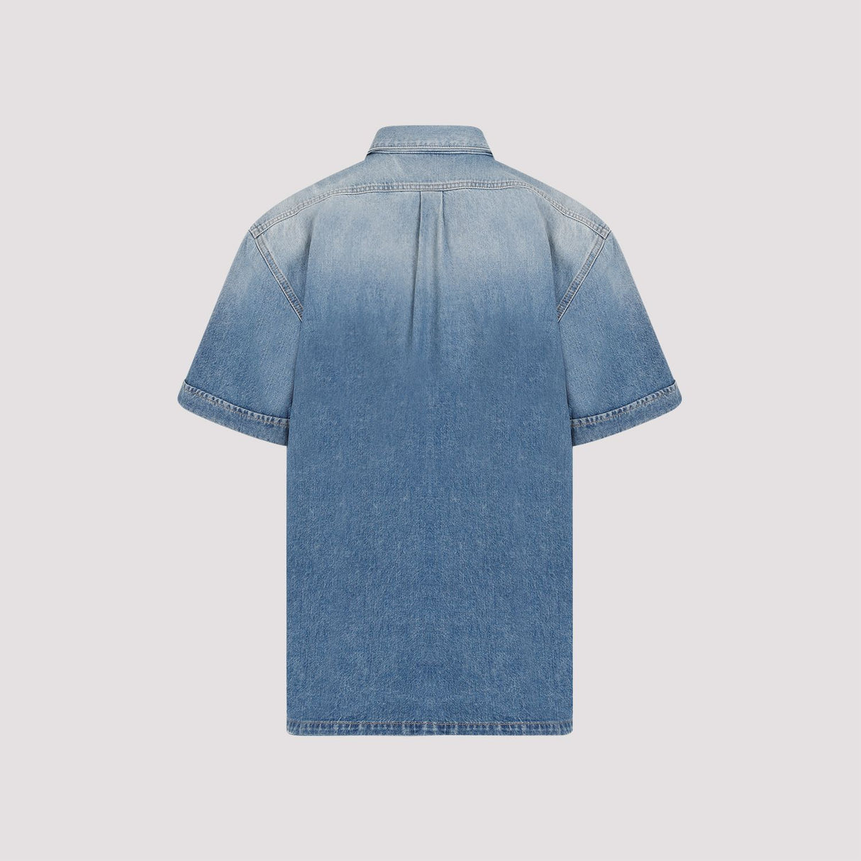メンズ ブルー コットン 半袖シャツ - SS24 コレクション
