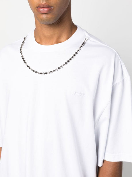 AMBUSH Men's Ballchain Cotton T-Shirt in White - FW23 Collection
