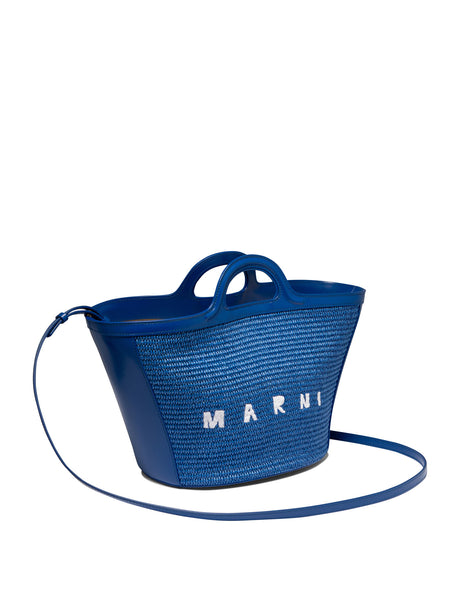 MARNI Women's Navy Mini Tropicalia Handbag in Cotton Blend
