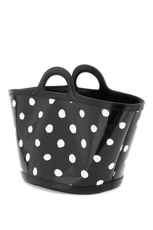 MARNI Women's Small Calf Leather Tropicalia Bucket Handbag in Black for FW23
