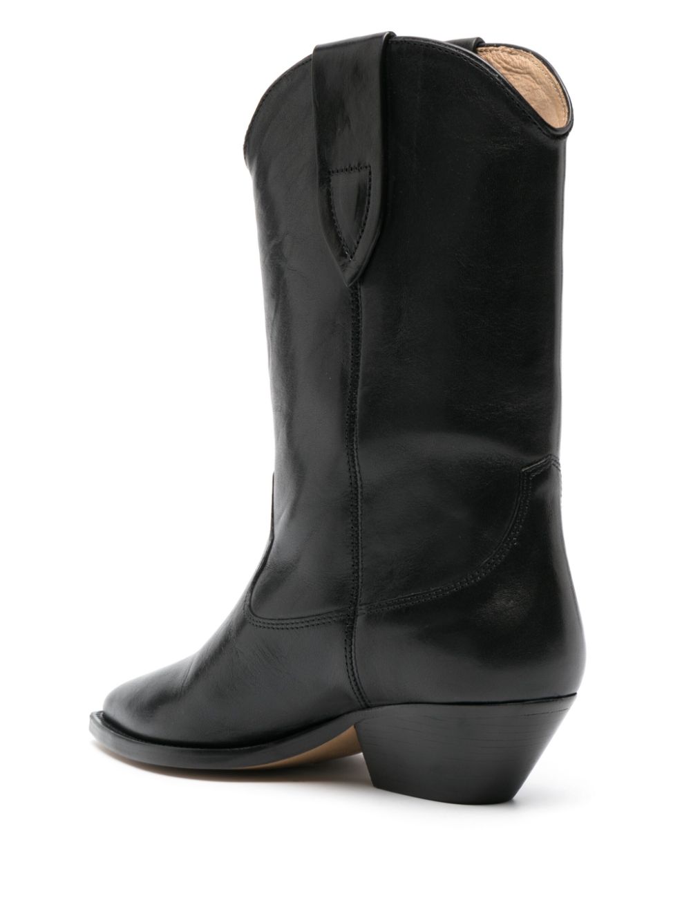 ISABEL MARANT Sleek Leather Block-Heel Boots for Women