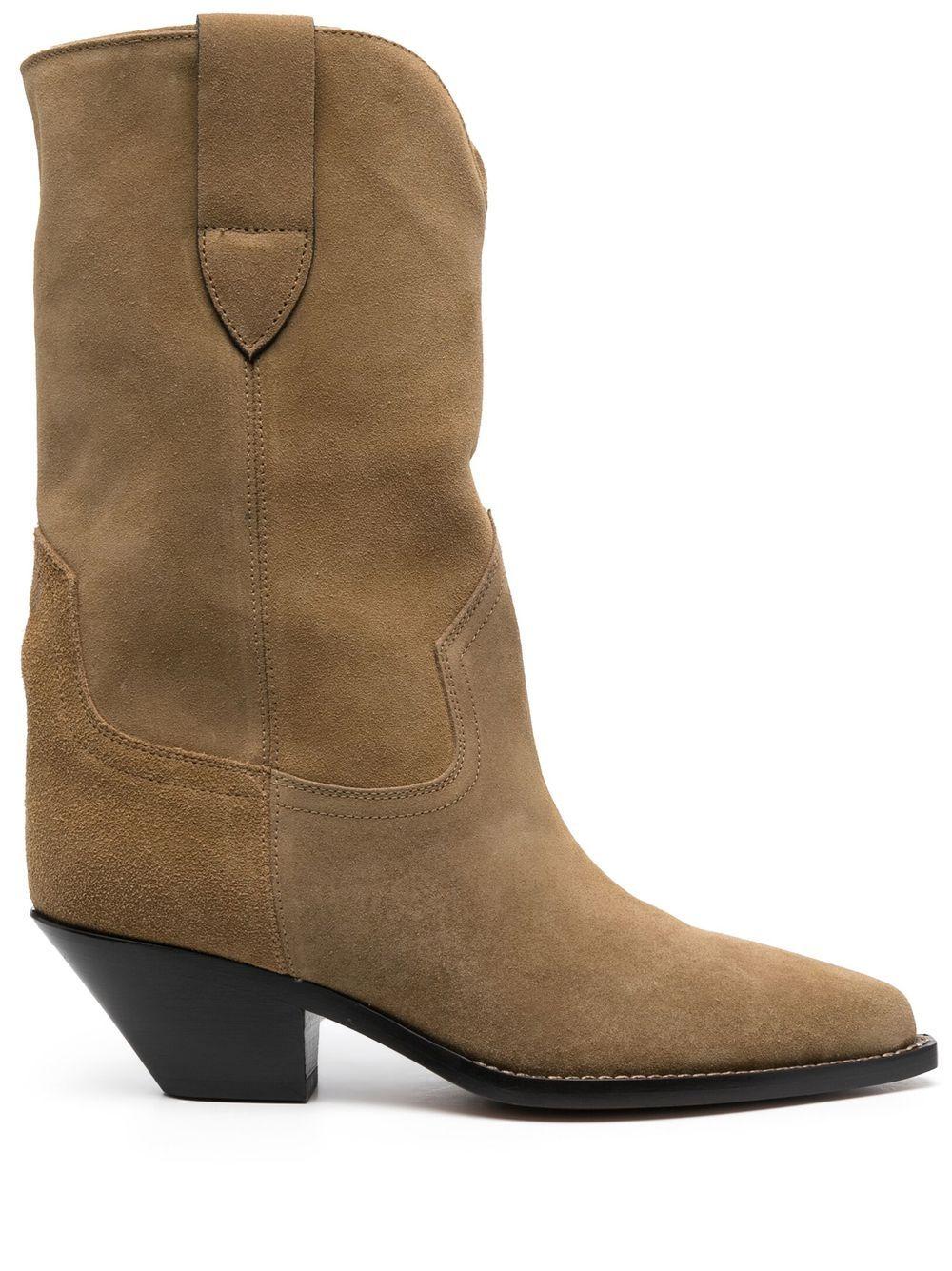 ISABEL MARANT Texan Style Beige Suede Boots for Women