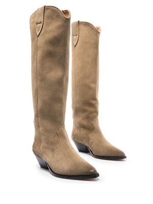 ISABEL MARANT Gray Knee-Length Boots for Women | SS24 Season