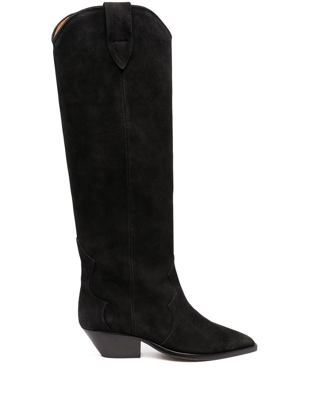 ISABEL MARANT Sleek and Luxurious Black Leather Ankle Boots for Women