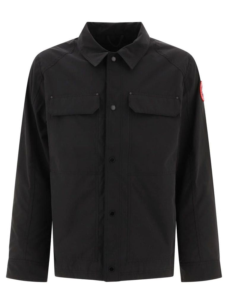 CANADA GOOSE Men's Black Overshirt Jacket for SS24