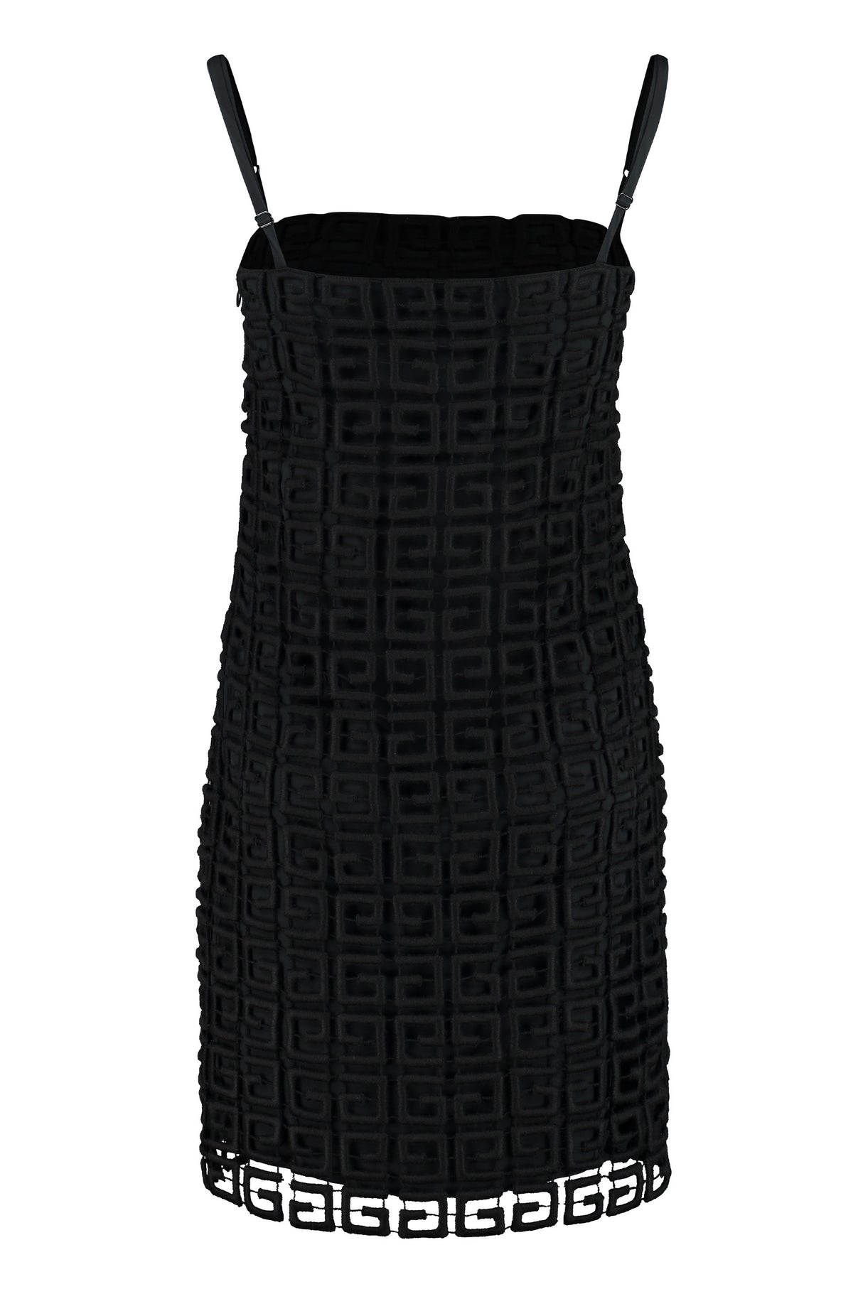 GIVENCHY Stylish Black Knit Dress with Adjustable Straps and Coordinated Slip