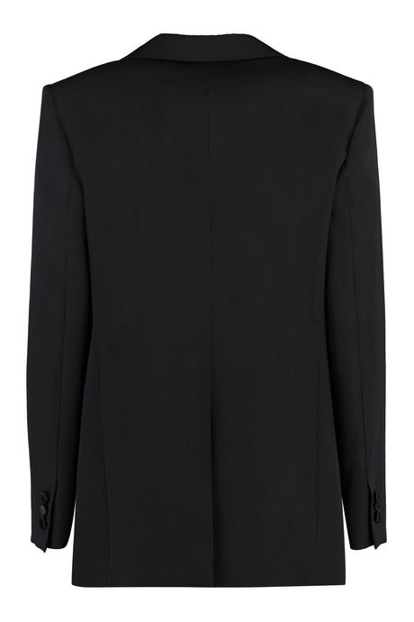 GIVENCHY Black Wool Single-Breasted Blazer for Women - FW23