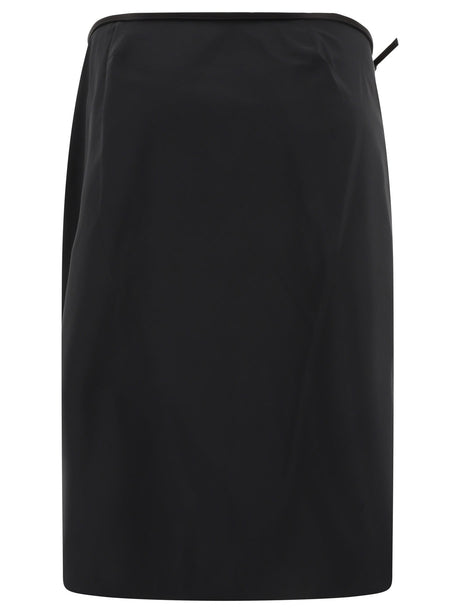 女士原色黑色包裹裙 - SS24系列