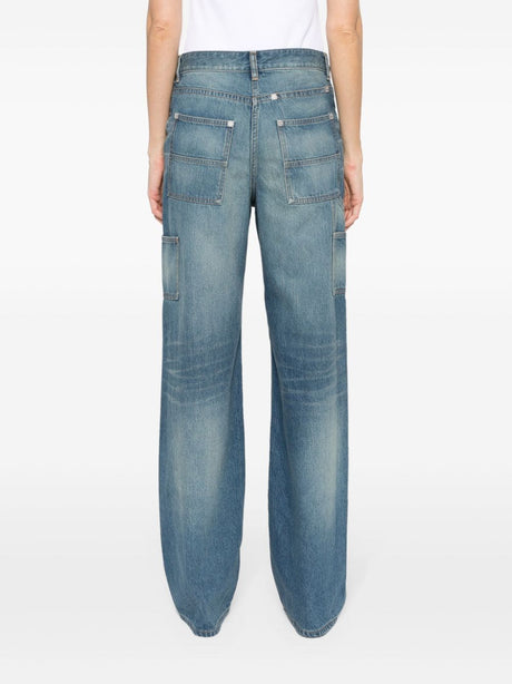 GIVENCHY Blue Denim Camal Recto Pants for Women - SS24 Collection
