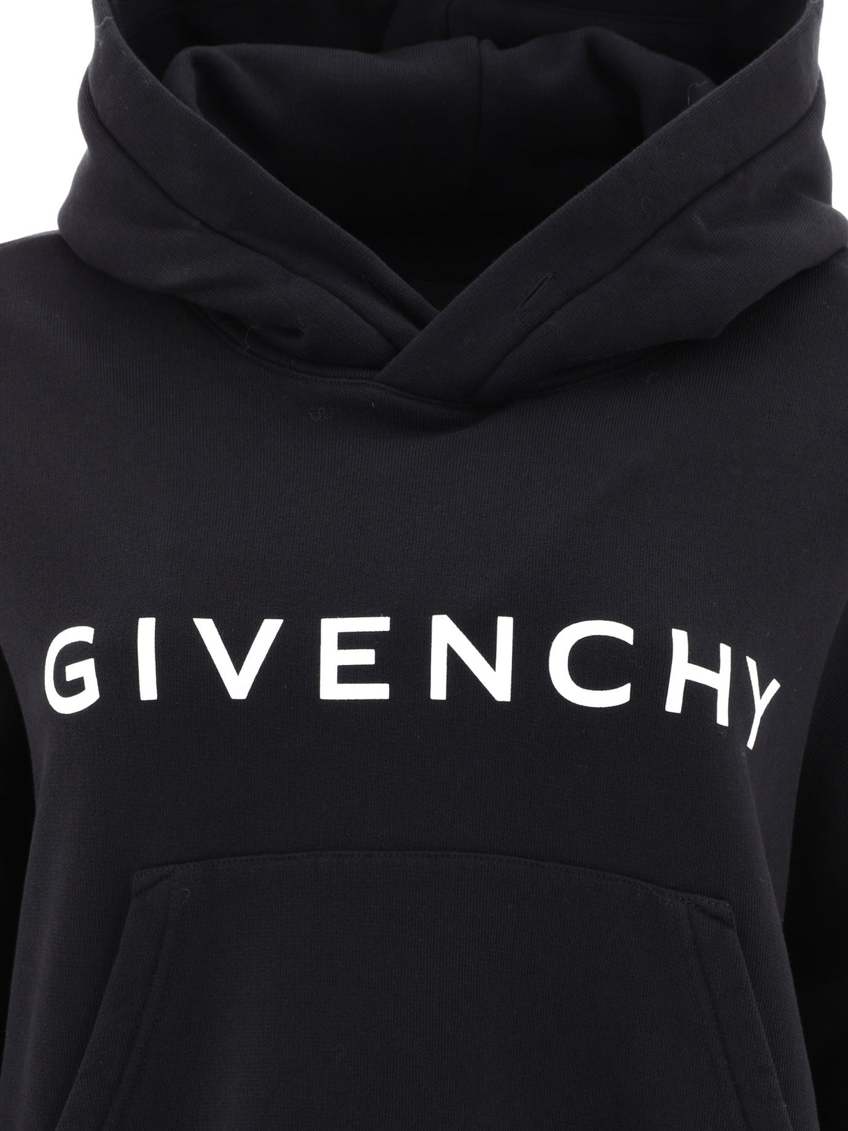 原创：Givenchy徽标纯棉宽松短款连帽卫衣