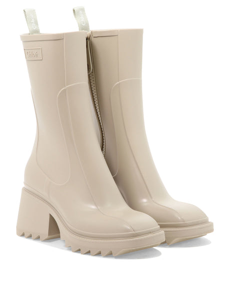 CHLOÉ Elegant Waterproof Betty Rain Boots with 7 CM Heel