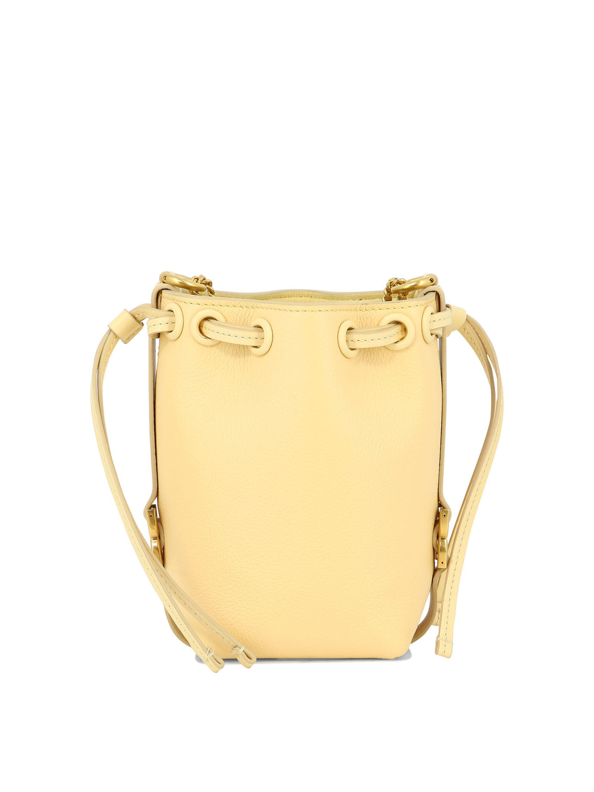 CHLOÉ Yellow Micro Marcie Bucket Handbag for Women - 70s-Inspired Fashion Statement