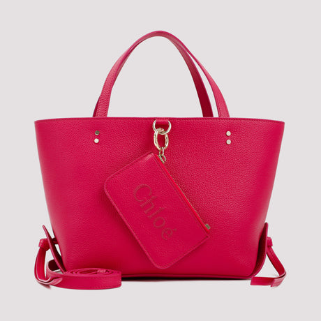 CHLOÉ Beige Grained Calf Leather Mini Tote Handbag W:23CM H:20CM D:14CM for Women Spring/Summer 2024