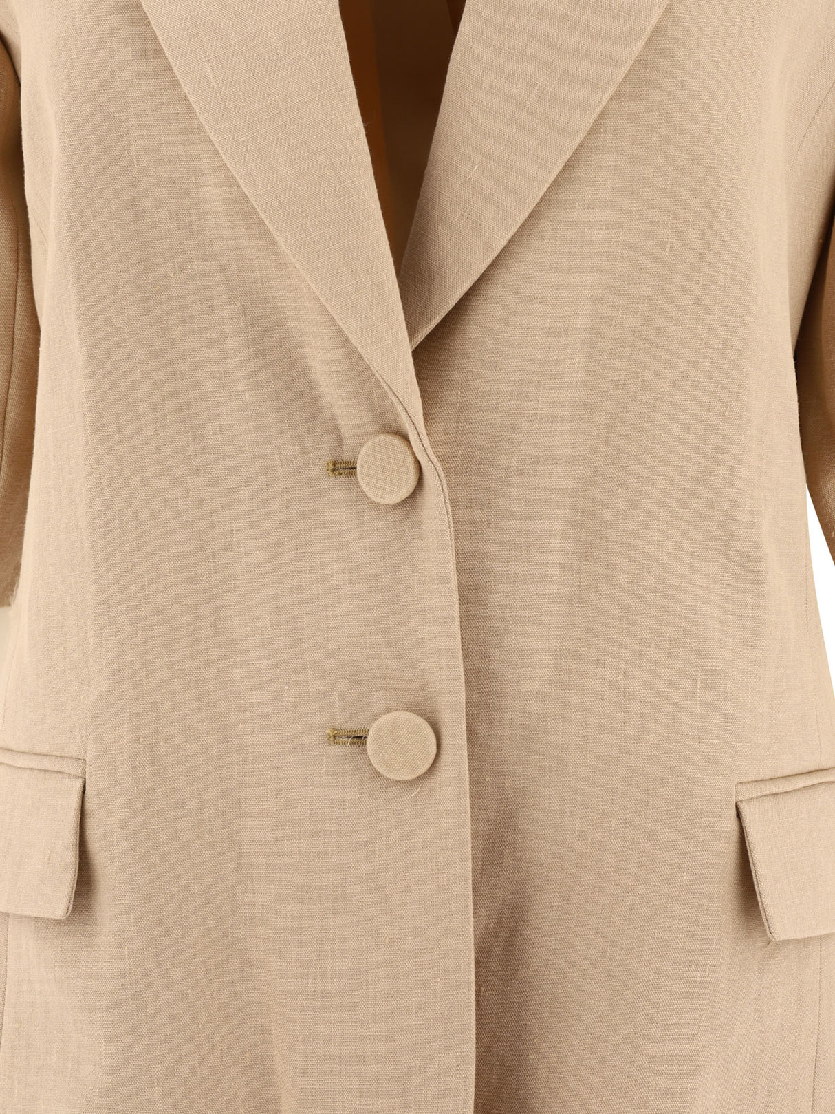 Elevated Beige Balloon Sleeve Jacket - SS24 Collection