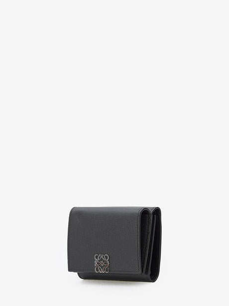LOEWE Sleek Black Tri-fold Wallet for Fashionable Women
