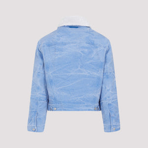 男式轻质棉衬垫夹克 - 蓝色 SS24