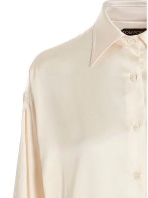 ホワイトポイントカラーボタンアップシャツ女性用 - FW23 コレクション