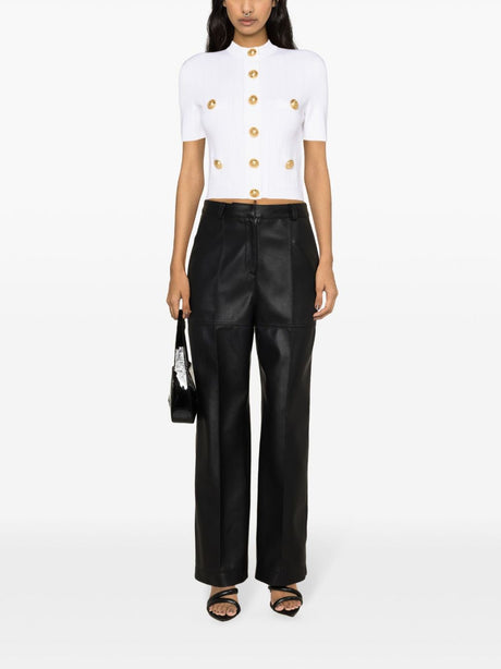 BALMAIN 24SS White Women's Top from High-End French Fashion House