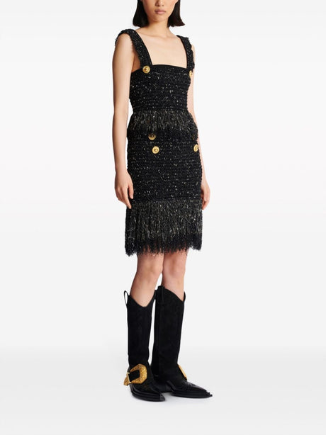 BALMAIN Versatile Mid Skirt for Women - Black - 2024 Collection