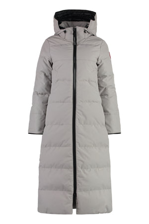 CANADA GOOSE Gray Long Hooded Down Jacket for Women - FW23 Collection