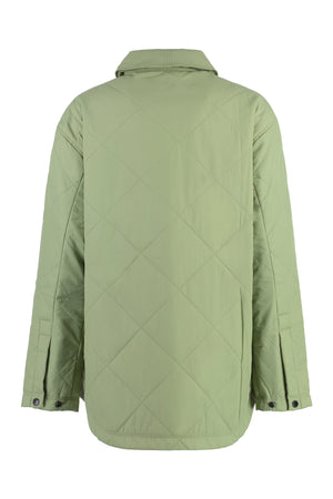 Green Quilted Overshirt for Women - FW23 Collection