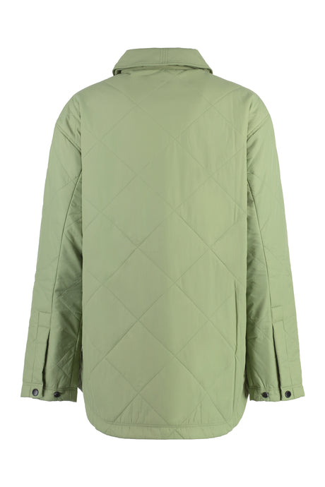 Green Quilted Overshirt for Women