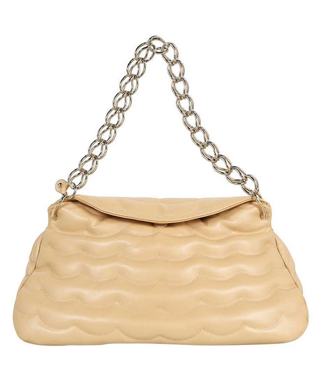 CHLOÉ Tan Quilted Leather Shoulder Handbag for Women
