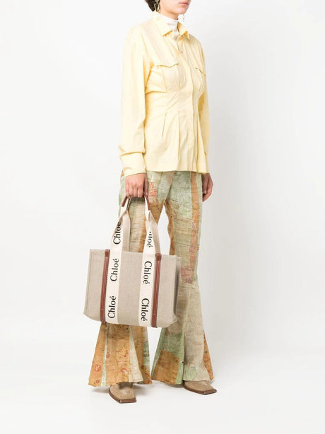 Classic Linen Tote Handbag for Women - SS24