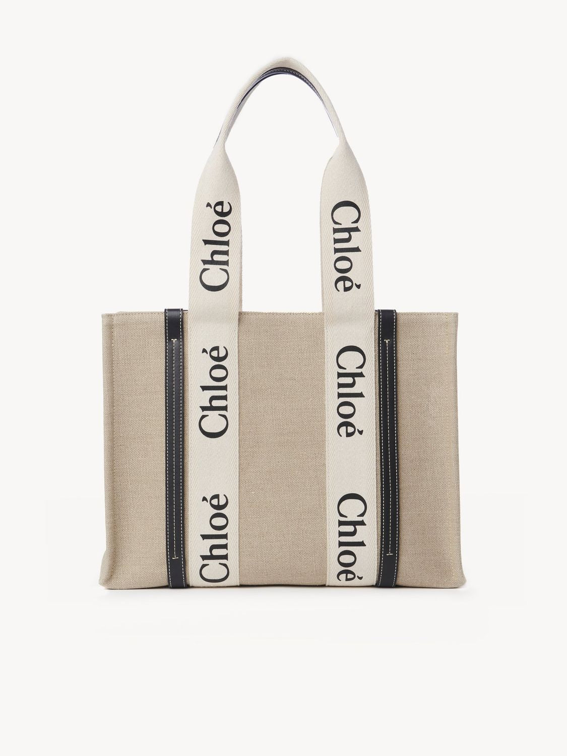 CHLOÉ Beige Linen Shoulder Bag for Women - FW24