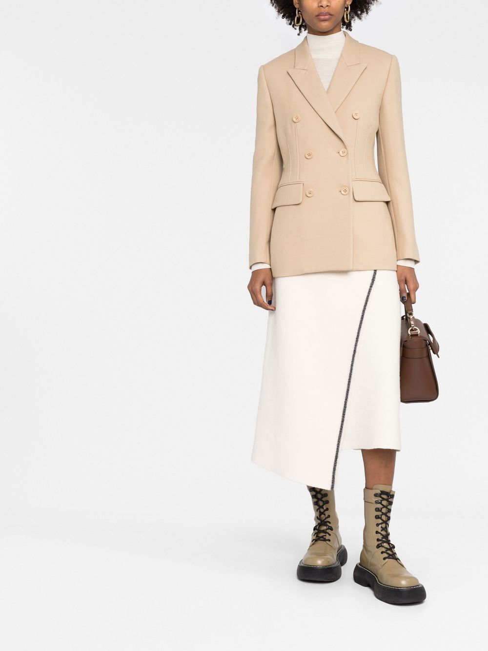 CHLOÉ Pearl Beige Wool Jacket for Women - Fall/Winter 2024 Collection