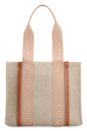 CHLOÉ Beige Canvas Tote Handbag for Women - SS24 Collection