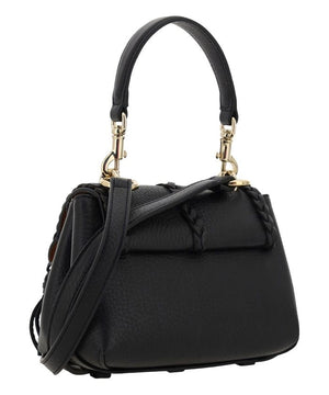 CHLOÉ Black Penelope Mini Leather Top-Handle Shoulder Bag for Women