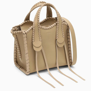 MONY SMALL Tote Handbag in BEIGE CALFSKIN - FW23