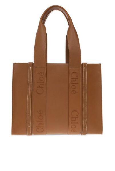 Medium Woody Tote Handbag - SS24コレクション、キャラメルカラー