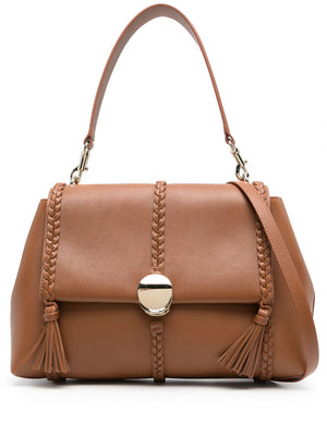 CHLOÉ Penelope Medium Caramel Brown Leather Shoulder Bag for Women
