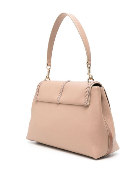 CHLOÉ Tan Leather Shoulder Handbag for Women - SS24 Collection