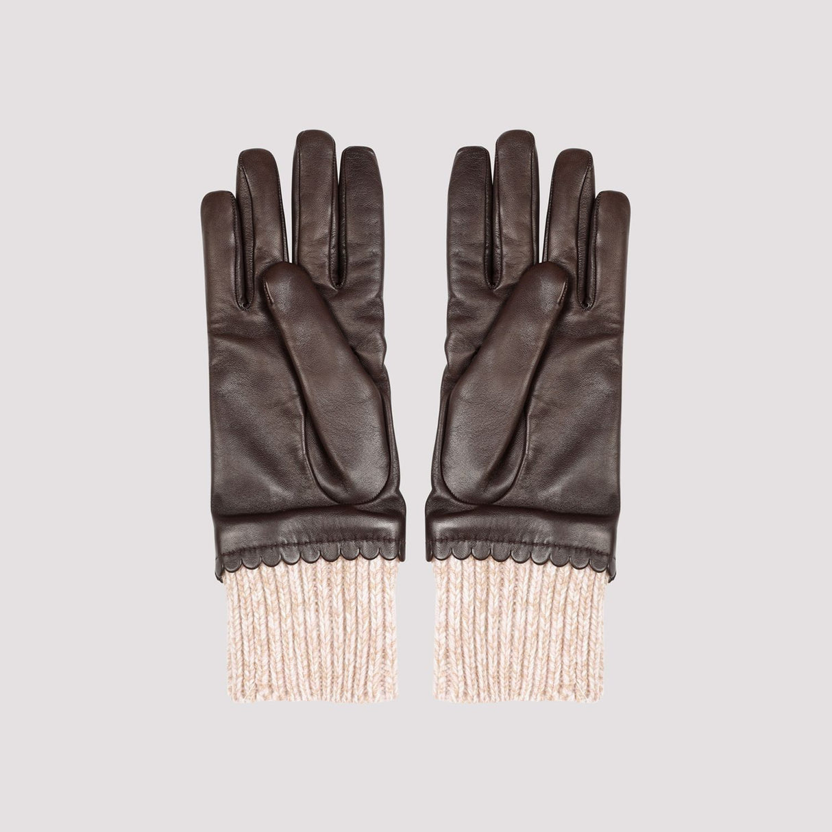 CHLOÉ Nude Lamb Skin Gloves for Women