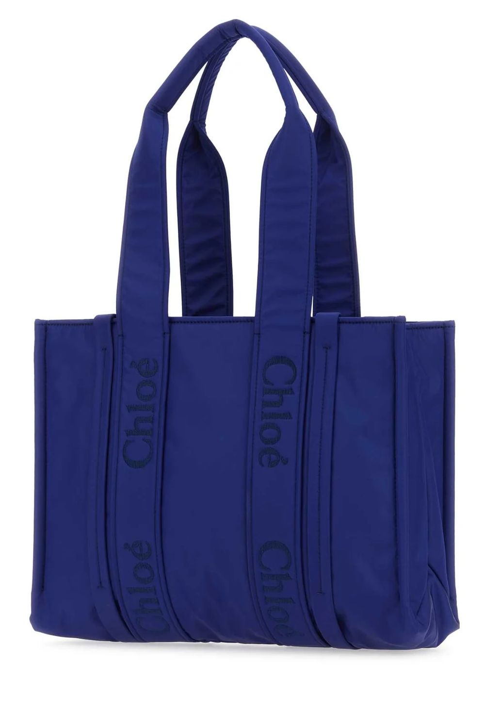 CHLOÉ Navy Blue Woody Medium Tote for Women with 100% Polyester