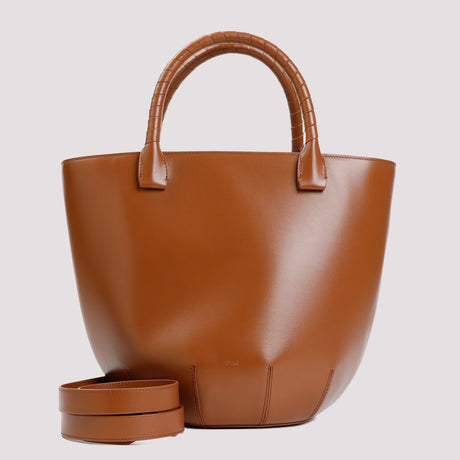 CHLOÉ Calf Leather Brown Tote Bag for Women