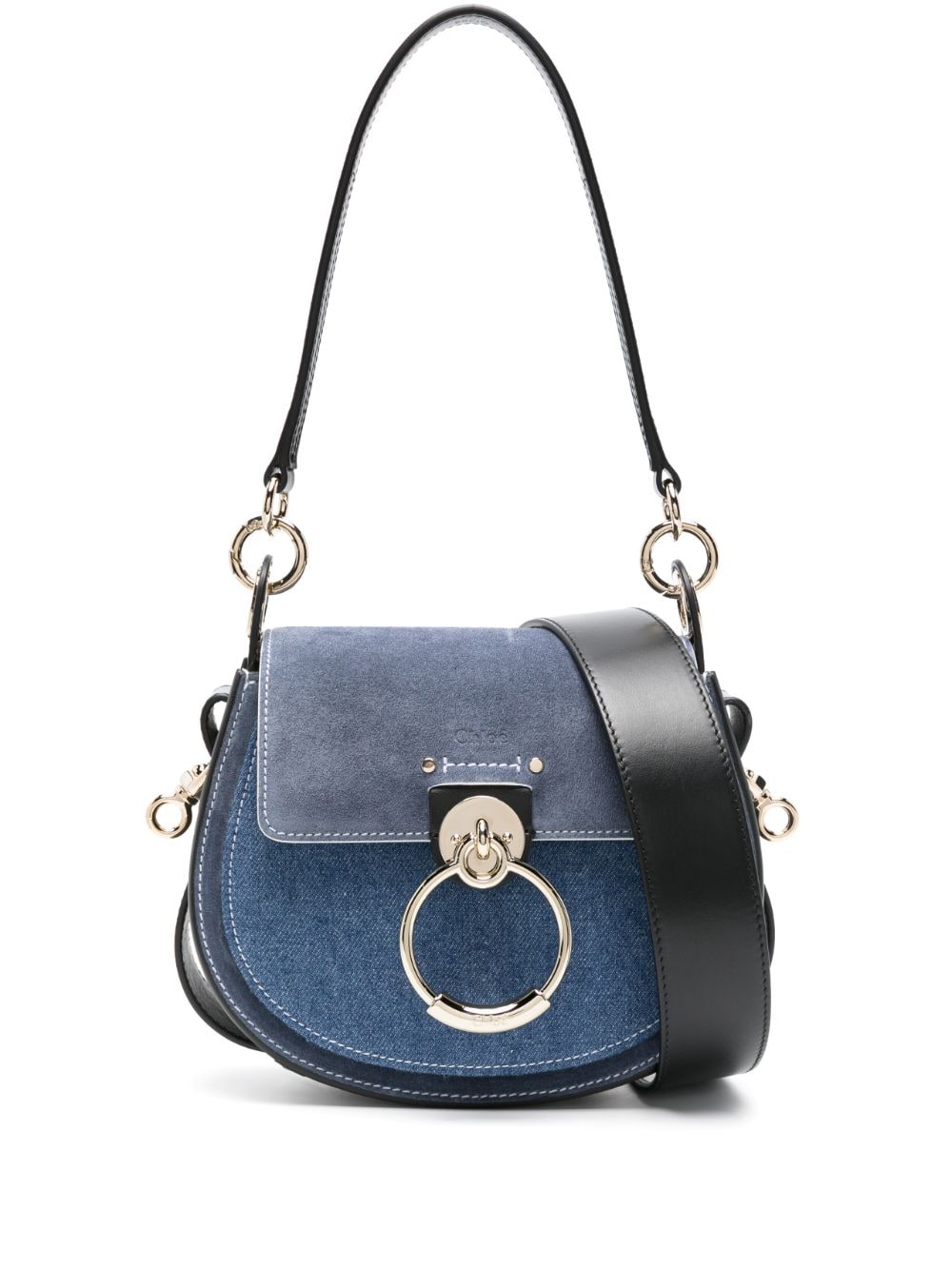 CHLOÉ Blue Calf Leather Shoulder Bag for Women – SS24 Collection
