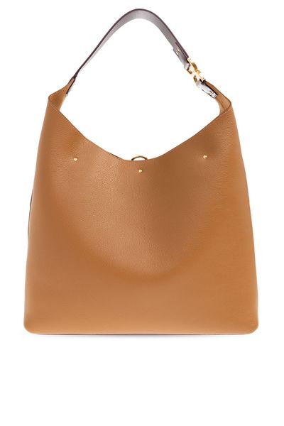 CHLOÉ Brown Grained Leather Hobo Handbag for Women