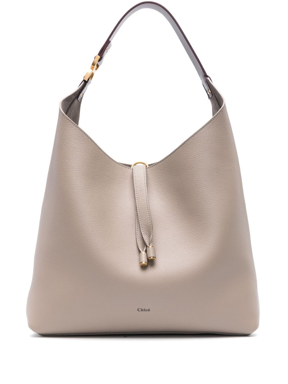 CHLOÉ Gray Calf Leather Shopper Handbag for Women - SS24 Collection