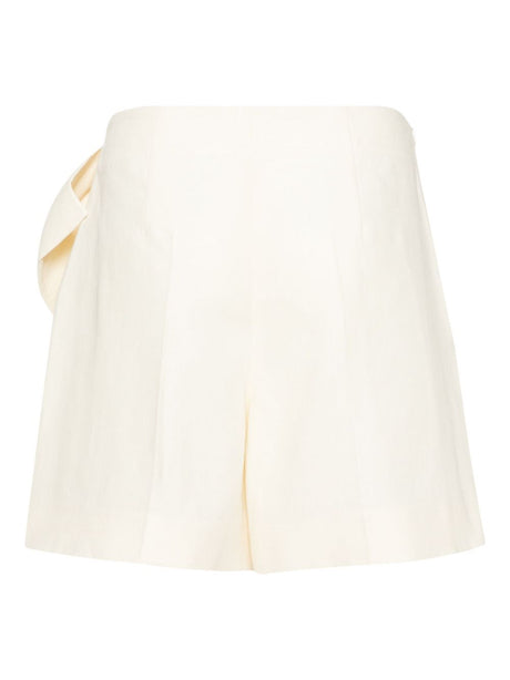CHLOÉ White Linen Shorts for Women - Spring/Summer 2024 Collection